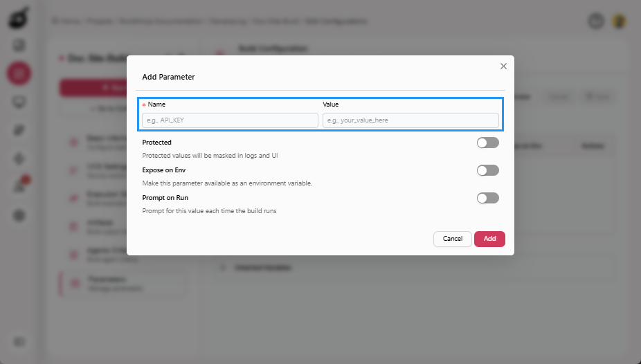 build-configuration-name-value