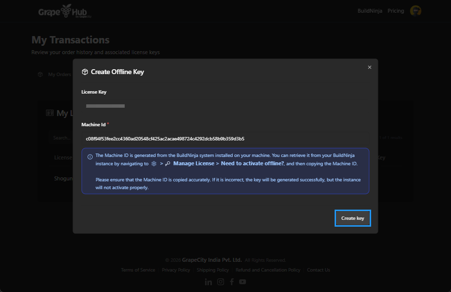 build-ninja-license-my-licenses-create-key-button