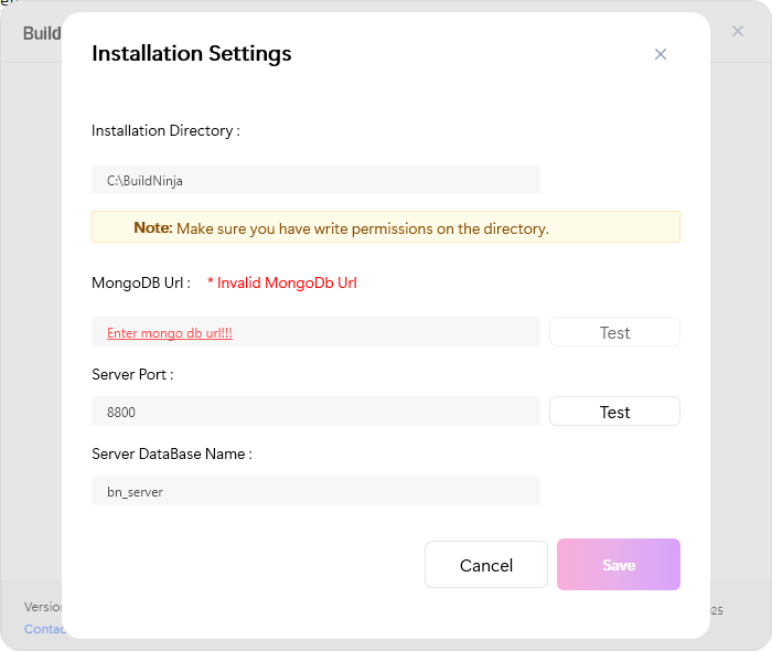 build-ninja-server-installer-installation-settings
