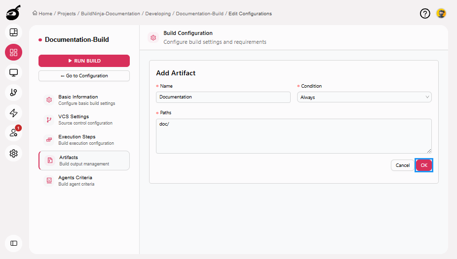 create-build-artifacts-ok-button