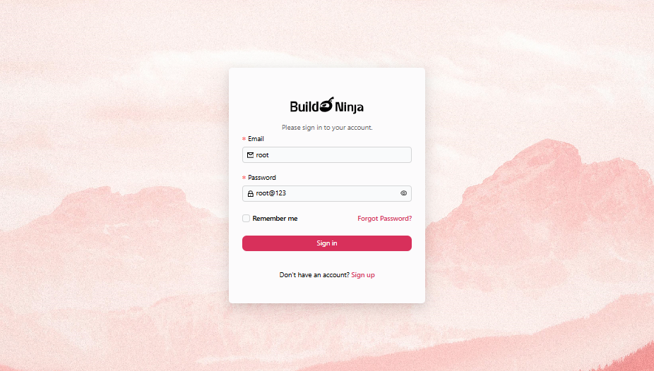 deafult-email-password-entered