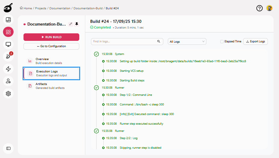 view-build-results-execution-log-tab